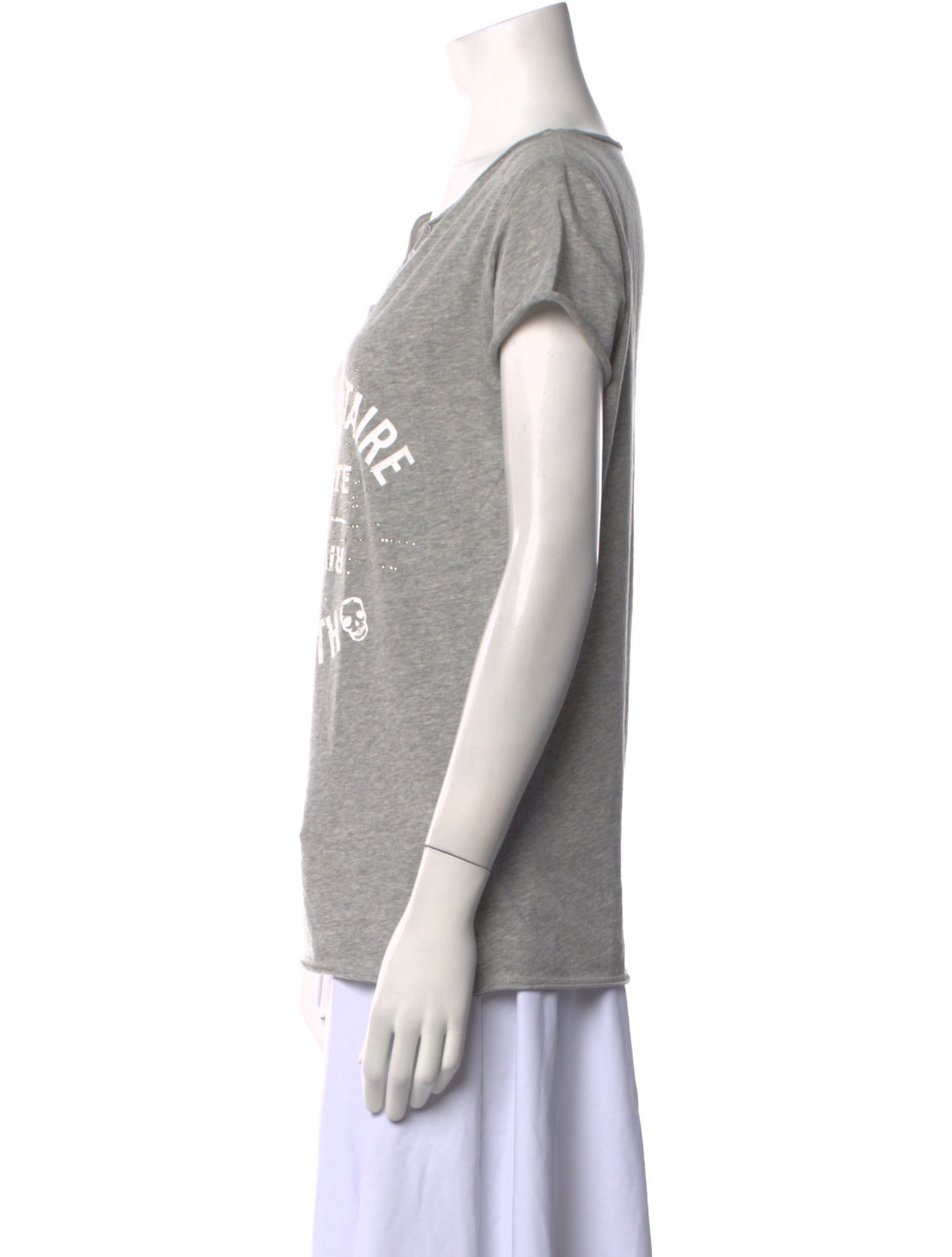 Zadig & Voltaire Graphic Print V-Neck T-Shirt